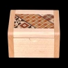 Karakuri Box : Fake Box - Vue aérienne de face avec dessus en marqueterie Koyosegi - Créateur : KCG