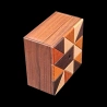 Karakuri Box: Ninja - Vista aérea en diagonal basada en su altura de madera de nogal - De Osamu Kasho