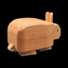 Karakuri-Box : Mini Goron - vue en diagonale du dos du lapin - Créateur : Yoh Kakuda