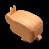 Karakuri-Box: Mini Goron – Diagonal aerial view of the rabbit’s back – Designer: Yoh Kakuda