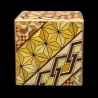 Japanese Secret Cube Piggy Bank (2-Step Puzzle) - Yosegi Box | Himitsu-Karakuri