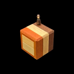 Karakuri Box: El filósofo «Bara-bara» - Vista diagonal desde arriba de la figura negra - Creador Kash-Kash