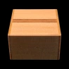Himitsu-Bako: 12 Steps Square Natural Woods – Ansicht von unten und von der Seite – Designer: Hiroyuki Oka