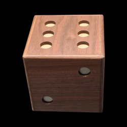 Karakuri Box: The Dice - Top view of points 6 and 2 - Designer Akio Kamei
