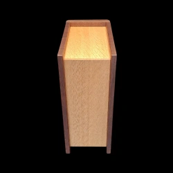 Karakuri Box: El libro - Vista de la caja vertical desde el lateral - Creación: KCG (idea de Akio Kamei)