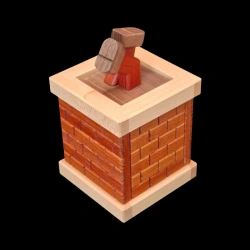 Karakuri Box: Clumsy Santa - Diagonal top view - Designer: Yasuaki Kikuchi