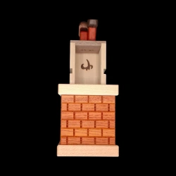 Boîte Karakuri : Clumsy Santa - Vue de la boîte ouverte (sans la suprise) - Créateur : Yasuaki Kikuchi