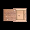 Karakuri box : Cassiopeia (Petite) - Vue de la boîte ouverte et signature - Créateur : Akio Kamei