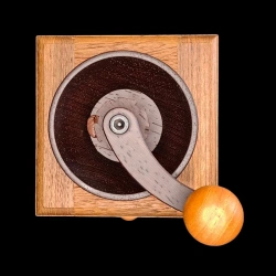 Karakuri Box: Coffee Mill - Top view (coffee bean) - Designer: Hiroshi Iwahara