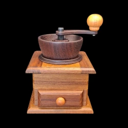 Karakuri Box: Coffee Mill - Front view - Designer: Hiroshi Iwahara