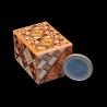 Mame Miniature - 18 pasos - pieza de 1 euro - en diagonal - Oka Craft Japan