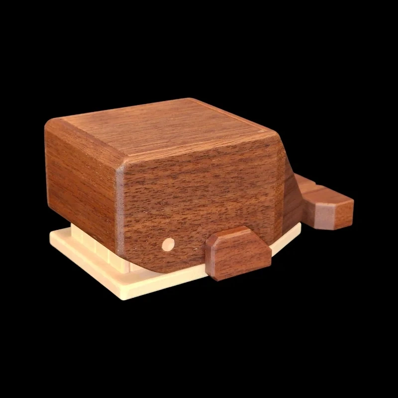 Karakuri Box: Baby Whale - Diagonal view (left side) - Designer: Osamu Kasho