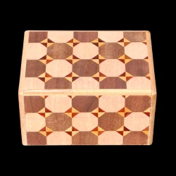 Himitsu-Bako: 2.7 sun 12-step Yakko – Aerial view of two sides featuring traditional Yakko motifs – Manufacturer: Izumiya