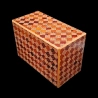Himitsu-bako: 4 Sun 10 Steps with drawer, Ichimatsu pattern – Aerial views of 3 sides