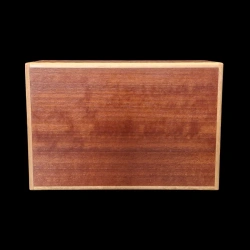 Himitsu-bako : 5 Sun 10 Steps avec Tiroir - Vue fond extérieur en Makoré (couleur marron cuivré) - Créateur : Hiroyuki Oka