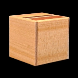 Himitsu-bako: 2 Sun 12 Steps aus Naturholz – Seitenansicht aus Agathis – Designer: H. Oka