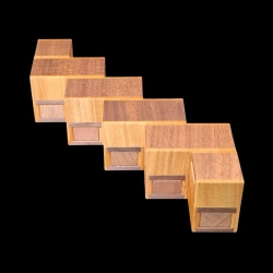 Karakuri Box: Fractal 9 Unit – Aerial view of the five interconnected parts – Designed by Hiroshi Iwahara