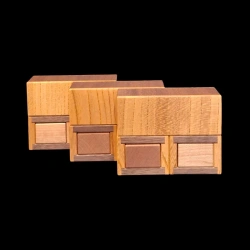 Karakuri Box: Fractal Drawer 5-unit – Front view – Designer: Hiroshi Iwahara