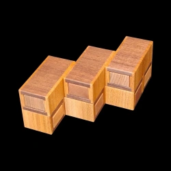 Karakuri Box: Fractal Drawer 5-unit – Diagonale Draufsicht – Designer: Hiroshi Iwahara