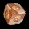 Karakuri-box : The Pod – Vue du dessus du cube avec motifs Yin-Yang en relief - Concepteur : Hideaki Kawashima