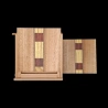 Himitsu-bako: Cube 3 Sun 18 Steps – Top view of the open box – Designer: Hiroyuki Oka