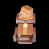 Karakuri Box: Hungry Sea Otter – Front aerial view with a clear line on the belly – Designer: Yasuaki Kikuchi