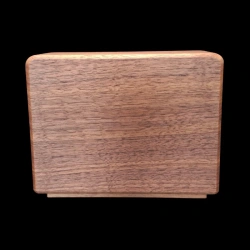 Karakuri Box : "Antique Radio" - Vue du dos en bois de noyer - Création : Hiroshi Iwahara