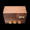 Karakuri Box: «Antique Radio» - Vista aérea desde arriba y frontal - Diseño: Hiroshi Iwahara