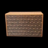 Himitsu-Bako: 5 Sun 9 Steps + 1 Kuro-asa – View of the front of the box with its hemp pattern