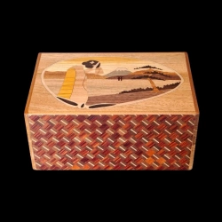 Himitsu-Bako: 5 Sun 21 Steps Maiko at Mount Fuji & Inu – Aerial view of the marquetry