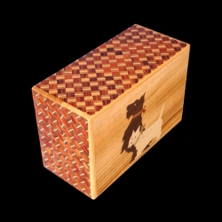 Himitsu-Bako : 5 Sun 21 Steps Maiko au Mont Fuji & Inu - 2ème vue aérienne en diagonale des motifs en damier sur les côtés