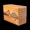 Himitsu-Bako: 4 Sun 7 Steps – Daydreaming at Mount Fuji – An oblique view of the Mount Fuji-motif marquetry