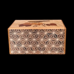 Himitsu-Bako: 4 Sun, 27 Schritte, Vogel-Kuroasa – Zweite direkte Ansicht von einer anderen Seite mit Hanf-Muster