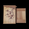 Himitsu-Bako: 5 Sun 10 Steps Mejiro & Ume – View of the open box showing the design featuring a branch of plum blossoms